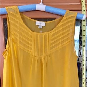 LOFT Tops - Yellow chiffon sleeveless top LOFT Tops - Yellow chiffon sleeveless top